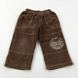 Brown Lined Cord Trousers - Boys 12-18 Months