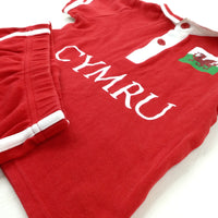 'CYMRU' Wales Football Red T-Shirt & Jersey Shorts Set - Boys 12-18 Months