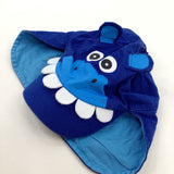Hippo Face Blue Sun Hat - Boys 12-18 Months
