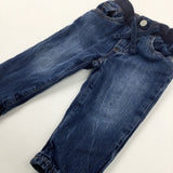 Mid Blue Denim Lined Jeans - Boys 6-9 Months