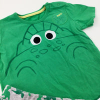 'Rex' Dinosaurs Green T-Shirt & Shorts Set - Boys 12-18 Months