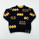 Batman Yellow & Black Knitted Jumper - Boys 4-5 Years