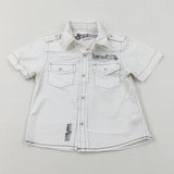 'Early Days' White Short Sleeve Shirt - Boys 12-18 Months