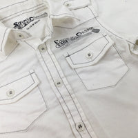 'Early Days' White Short Sleeve Shirt - Boys 12-18 Months