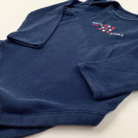 'Hearts And Kisses' Navy Long Sleeve Bodysuit - Girls 12-18 Months