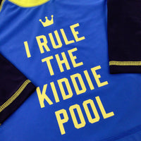 'I Rule The Kiddie Pool' Blue Beach Top - Boys 12-18 Months