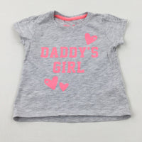 'Daddy's Girl' Heart Grey T-Shirt - Girls 12-18 Months