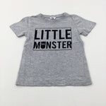 'Little Monster' Grey T-Shirt - Boys 4-5 Years