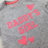 'Daddy's Girl' Heart Grey T-Shirt - Girls 12-18 Months