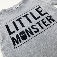 'Little Monster' Grey T-Shirt - Boys 4-5 Years