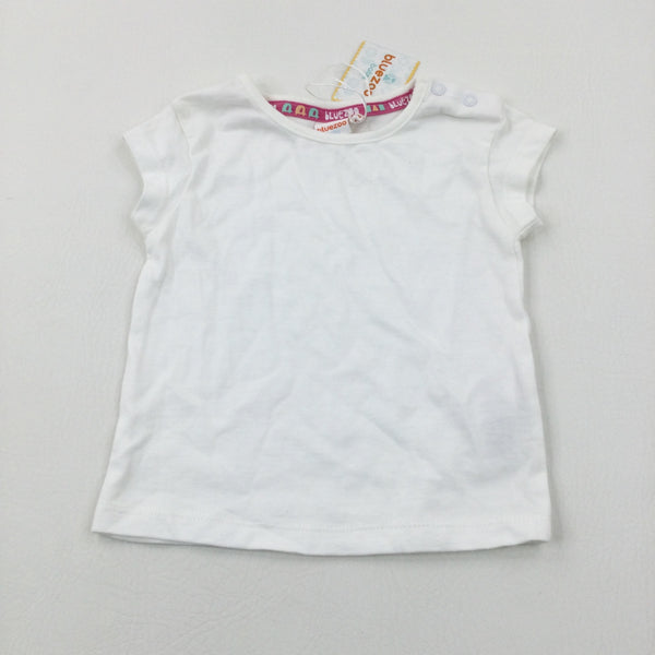 **NEW** White T-Shirt - Girls 9-12 Months