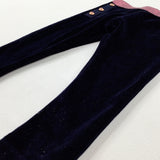 Sparkly Navy Velour Leggings - Girls 12-18 Months