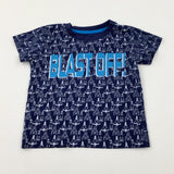 'Blast Off!' Rockets Navy T-Shirt - Boys 18-24 Months