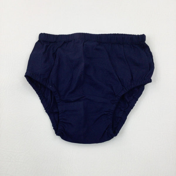 Navy Nappy Pants - Girls 9-12 Months