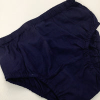 Navy Nappy Pants - Girls 9-12 Months