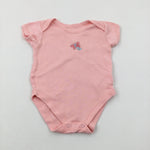 Butterflies Pink Bodysuit - Girls 9-12 Months