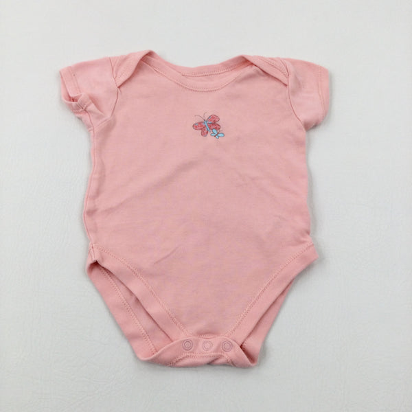 Butterflies Pink Bodysuit - Girls 9-12 Months