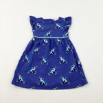 Pandas Blue Dress - Girls 12-18 Months