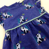 Pandas Blue Dress - Girls 12-18 Months