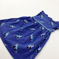 Pandas Blue Dress - Girls 12-18 Months