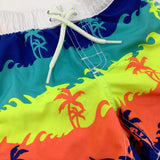 Sharks & Palm Trees Colourful Swim Shorts - Boys 18-24 Months