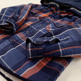 Navy Checked Winter Long Sleeve Shirt/Jacket - Boys 18-24 Months