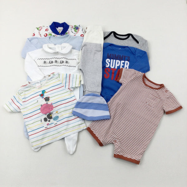 Baby Clothes Bundle (10 Items) - Boys 0-3 Months