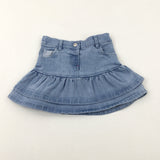 Light Blue Denim Skirt - Girls 18-24 Months