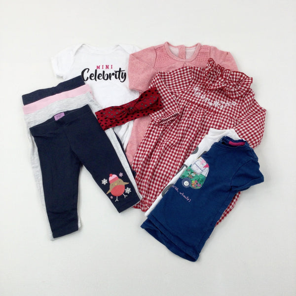 Baby Clothes Bundle (10 Items) - Girls 6-9 Months