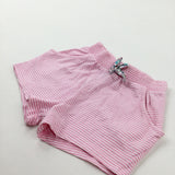 Pink Striped Jersey Shorts - Girls 18-24 Months