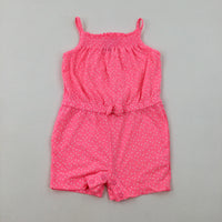 Spotty Neon Pink Playsuit - Girls 18-24 Months