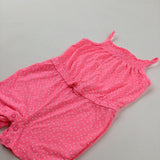 Spotty Neon Pink Playsuit - Girls 18-24 Months