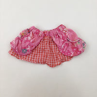 Colourful Patterned Flowers Pink Skirt - Girls 18-24 Months