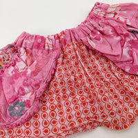 Colourful Patterned Flowers Pink Skirt - Girls 18-24 Months