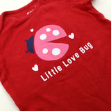 'Little Love Bug' Red Bodysuit - Girls 12-18 Months