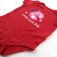 'Little Love Bug' Red Bodysuit - Girls 12-18 Months