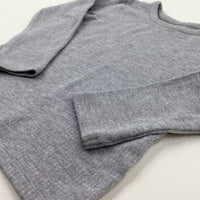 Textured Grey Long Sleeve Top - Boys 2-3 Years