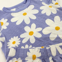 Daisies Blue Short Pyjamas - Girls 2-3 Years