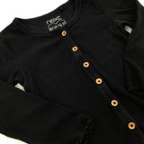 Textured Black Long Sleeve Top - Girls 2-3 Years