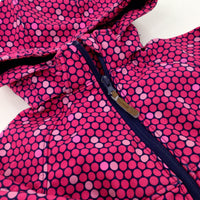 Patterned Pink & Navy Coat - Girls 2-3 Years