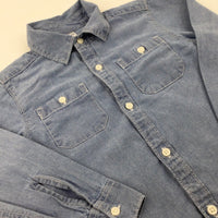 Light Blue Denim Long Sleeve Shirt - Boys 3-4 Years