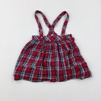 Red Tartan Dungaree Dress - Girls 18-24 Months