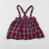 Red Tartan Dungaree Dress - Girls 18-24 Months