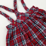 Red Tartan Dungaree Dress - Girls 18-24 Months