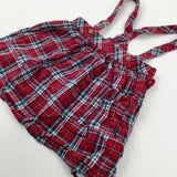 Red Tartan Dungaree Dress - Girls 18-24 Months