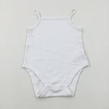 White Cotton Bodysuit - Girls 18-24 Months