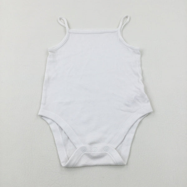 White Cotton Bodysuit - Girls 18-24 Months