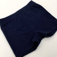 Navy Jersey Shorts - Girls 18-24 Months