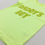 'Daddy's Boy' Neon Yellow T-Shirt - Boys 4-5 Years