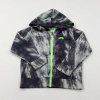 'Nike' Embroidered Motif Camouflage Grey Zip Through Sports Hoodie - Boys 4-5 Years